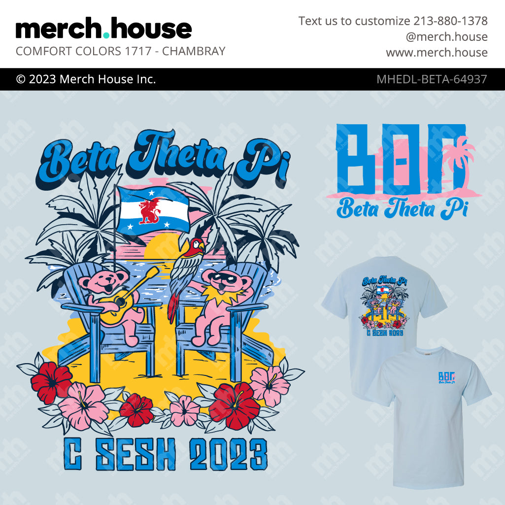 Beta Theta Pi PR Bears Beach Chairs Shirt