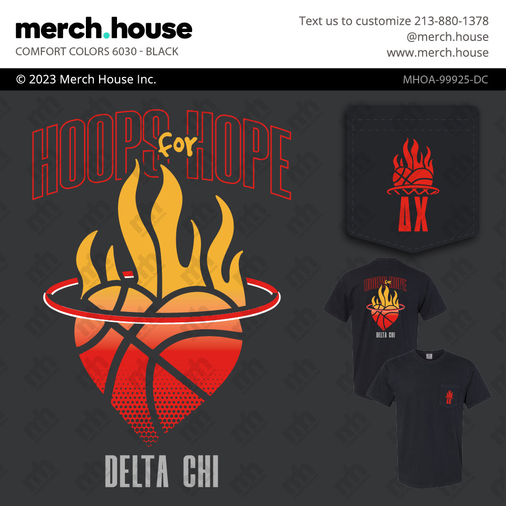 Delta Chi Philanthropy Fire Heart Shirt