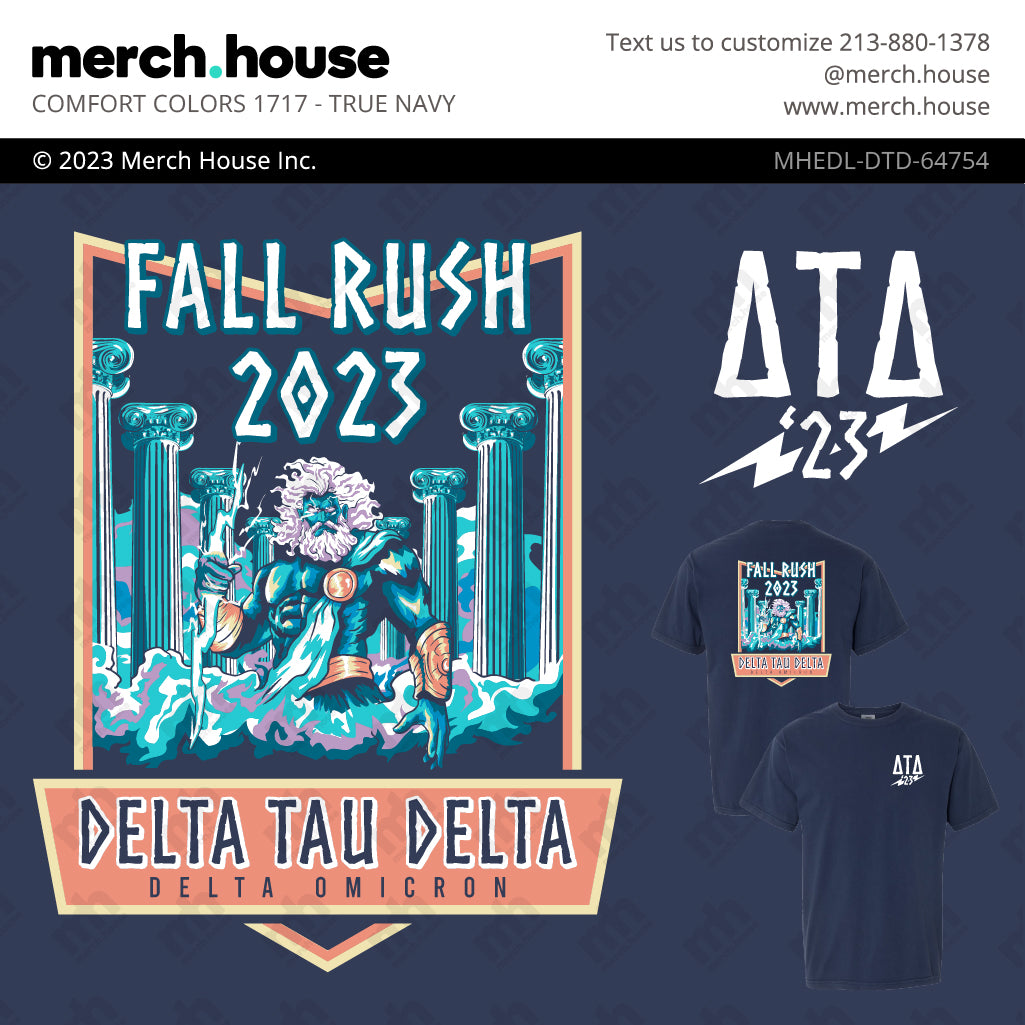 Delta Tau Delta Rush Shirt Greek God – Merch House