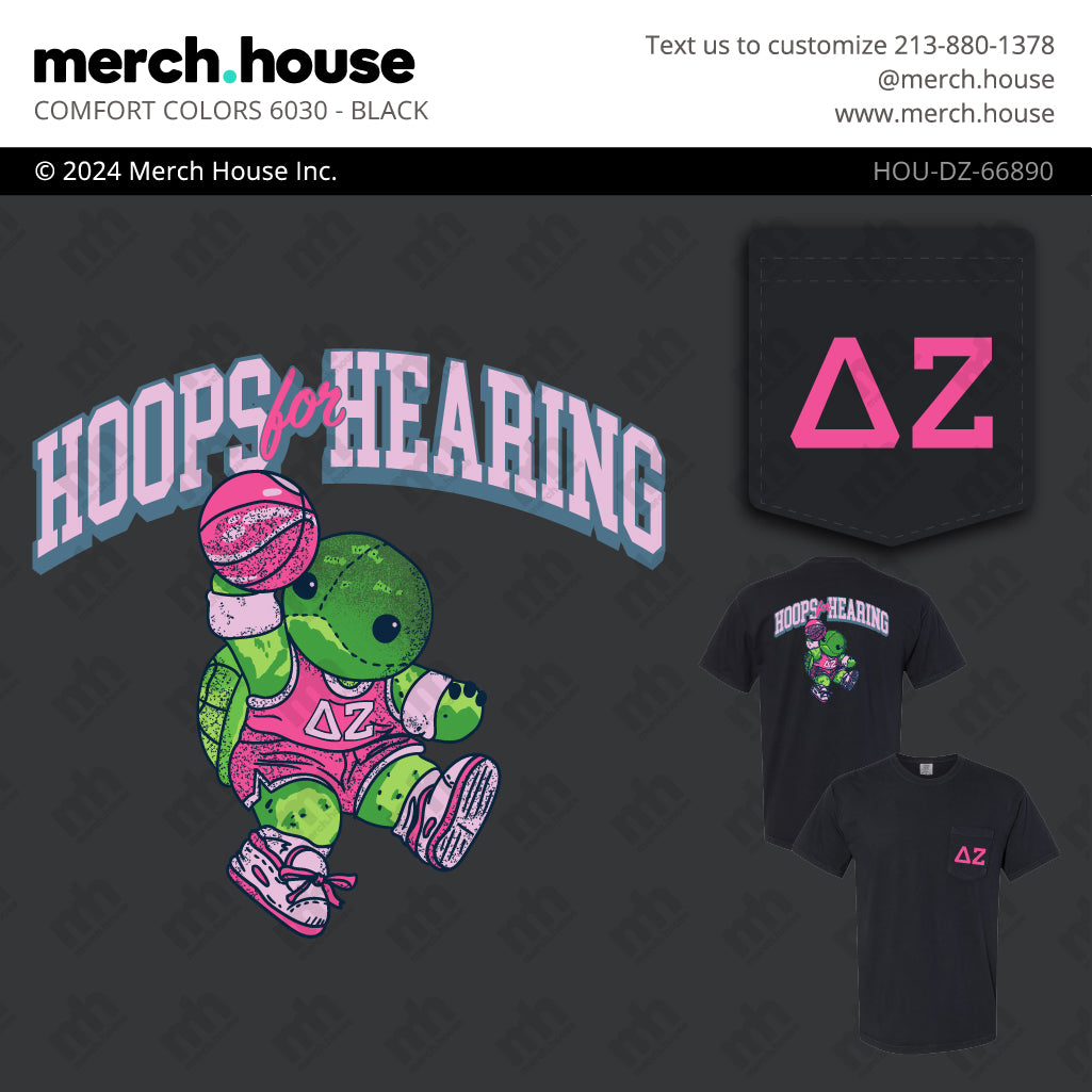 Delta Zeta Philanthropy Turtle Hoops Shirt