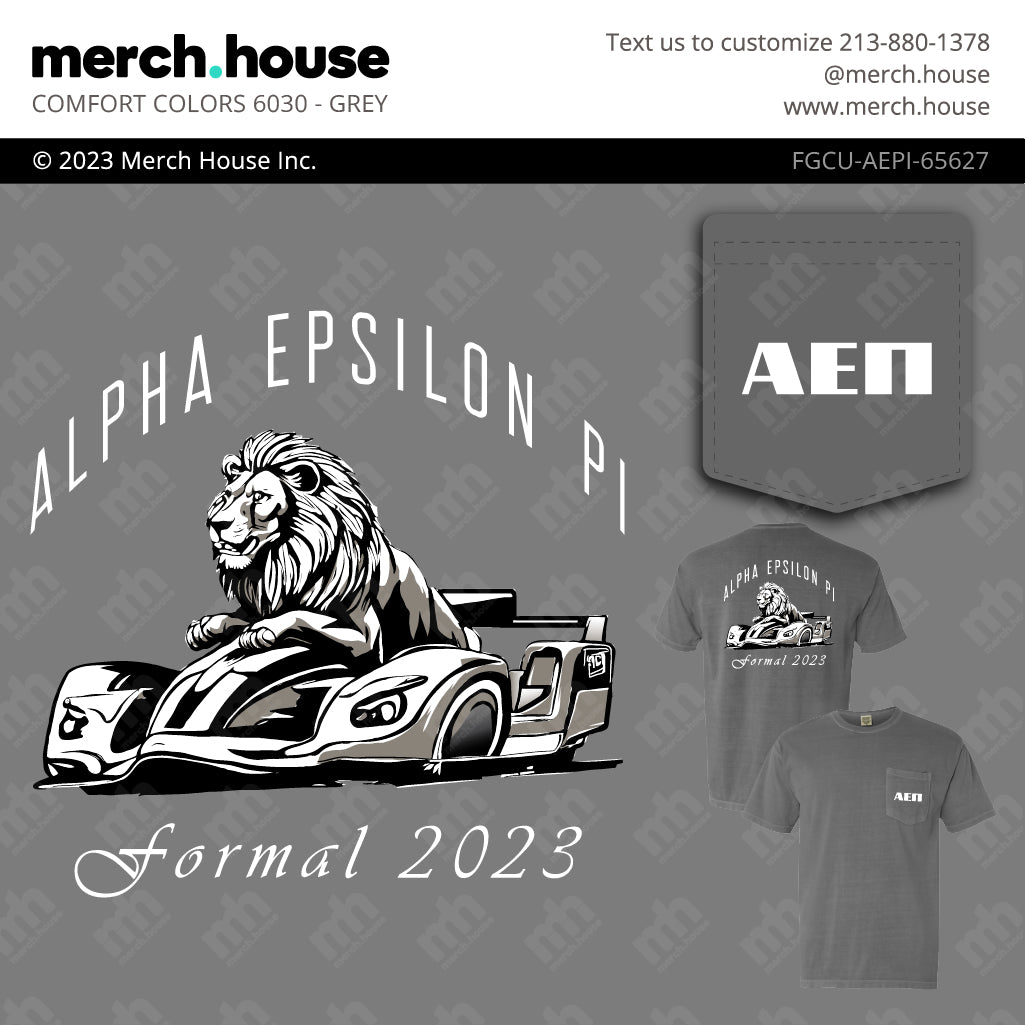 Fraternity Formal Lion Racecar Shirt