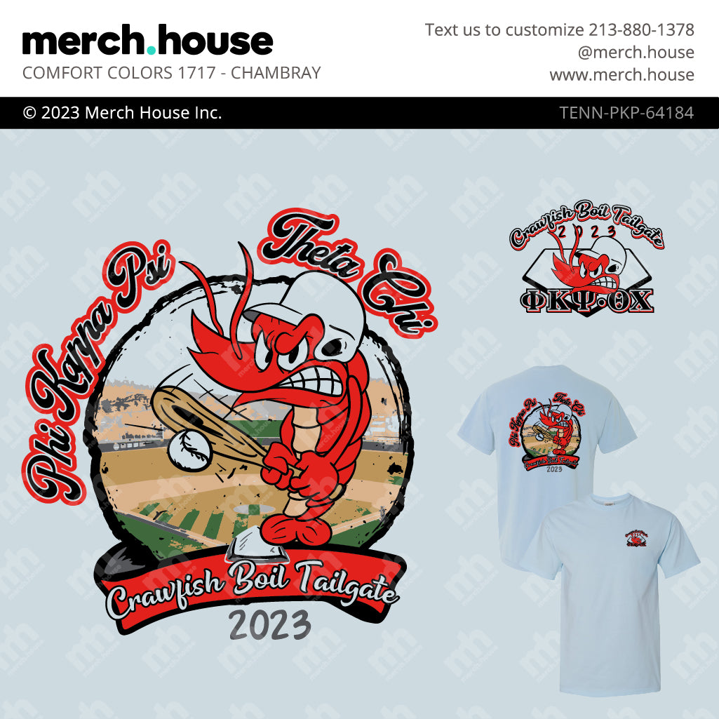 Fraternity Philanthropy Crawfish Baseball Shirt