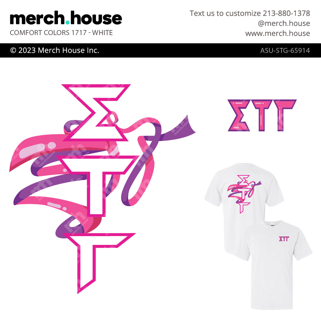 Fraternity PR Letters in Ribbon Shirt