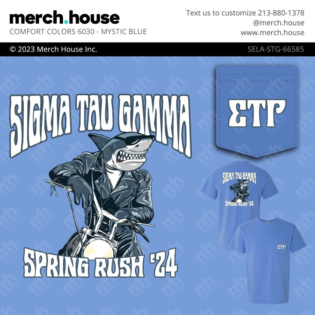 Fraternity Rush Shirt Shark Motorcycle