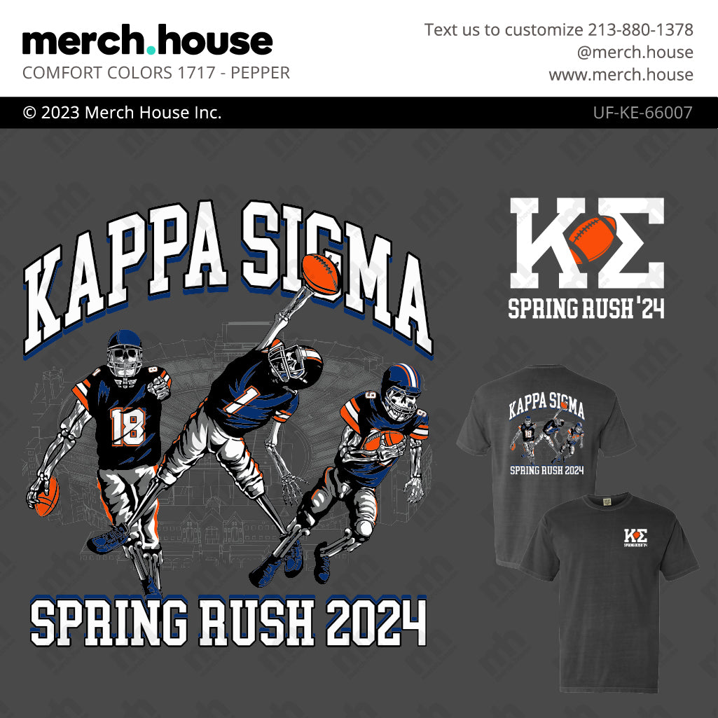 Kappa Sigma Rush Shirt Football Player