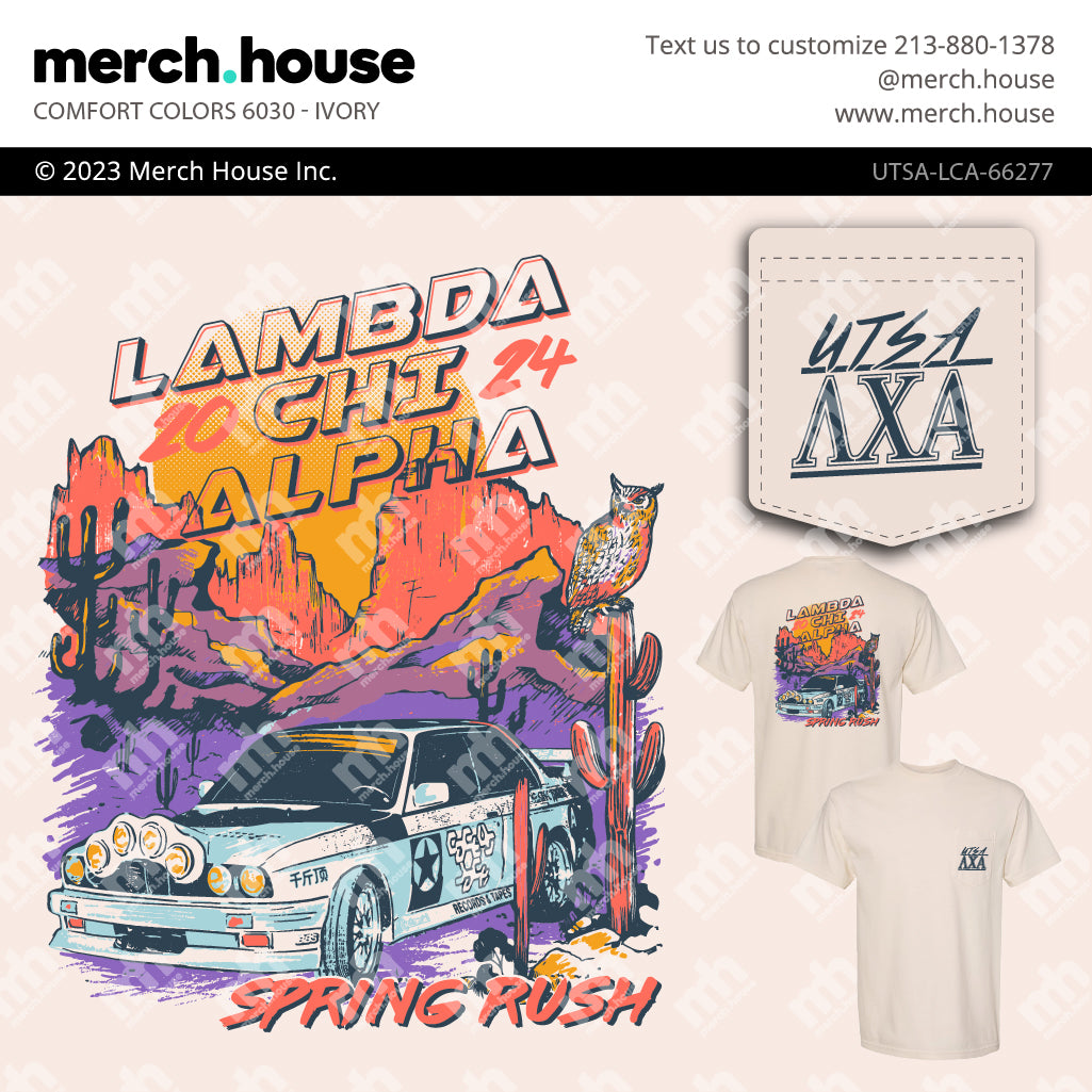 Lambda Chi Alpha Rush Shirt Desert Car