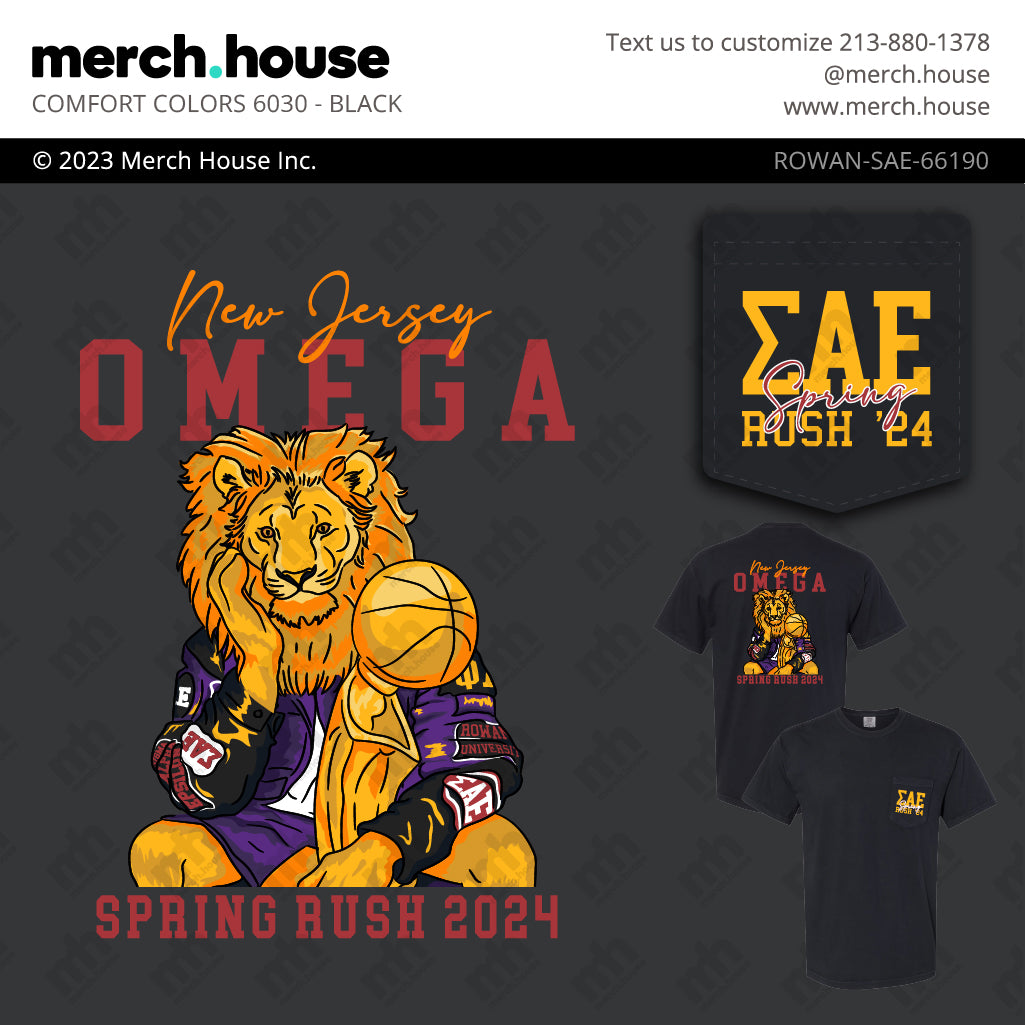 SAE Rush Shirt Lion with Trophy