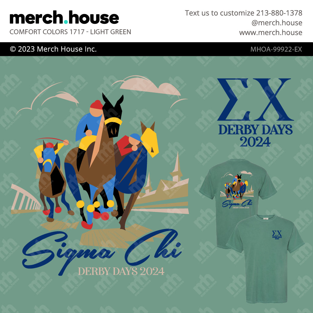Sigma Chi Derby Days Cubism Horserace Shirt