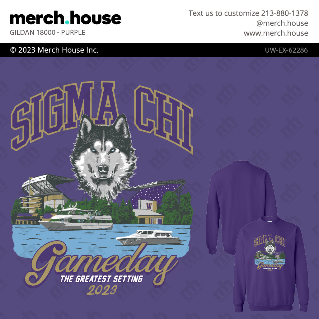 Sigma Chi Game Day Husky Stadium Shirt