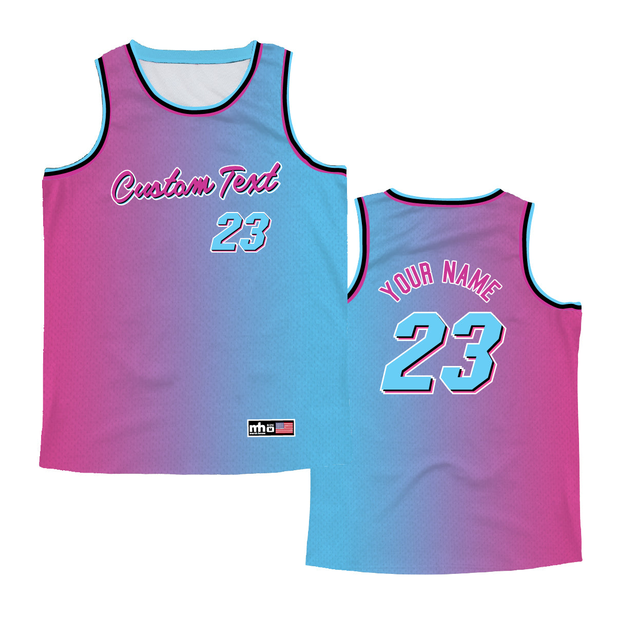 Miami Vice Gradient Basketball Jersey – Merch House