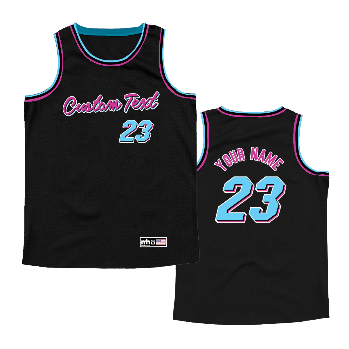 Deuce Basketball Jersey | Miami Vice 3XL / Black