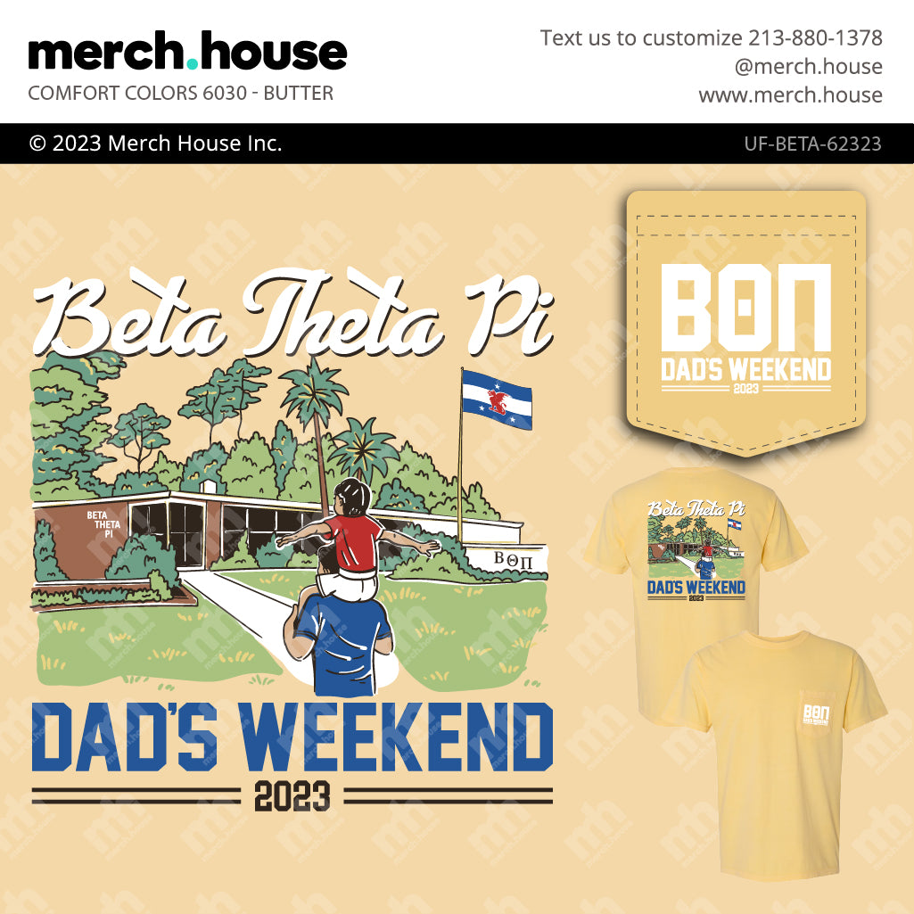 Beta Theta Pi Dad's Weekend Chapter House Shirt
