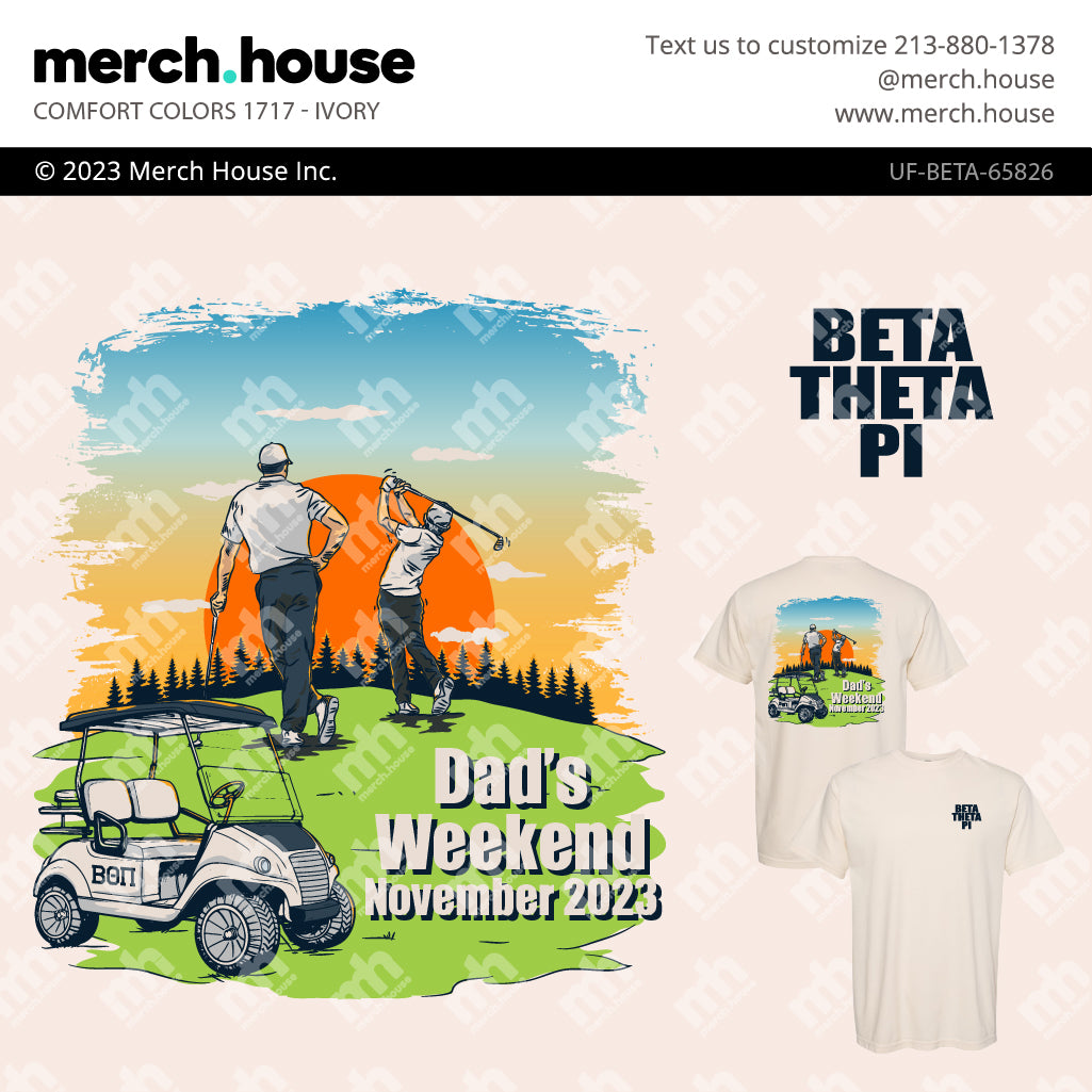 Beta Theta Pi Dad's Weekend Father and Son Golfing Shirt