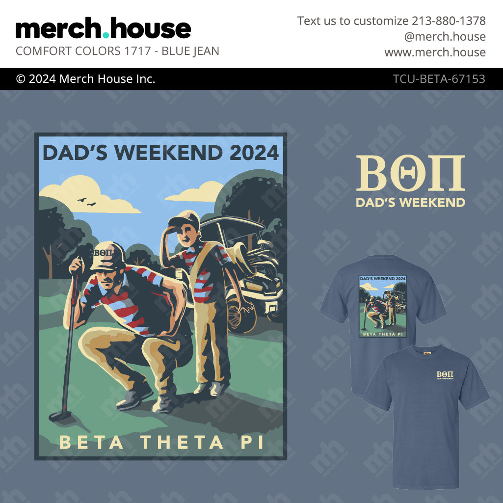 Beta Theta Pi Dad's Weekend Golf Cart Shirt
