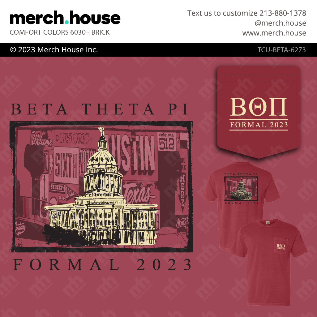 Beta Theta Pi Formal Austin Capitol Shirt