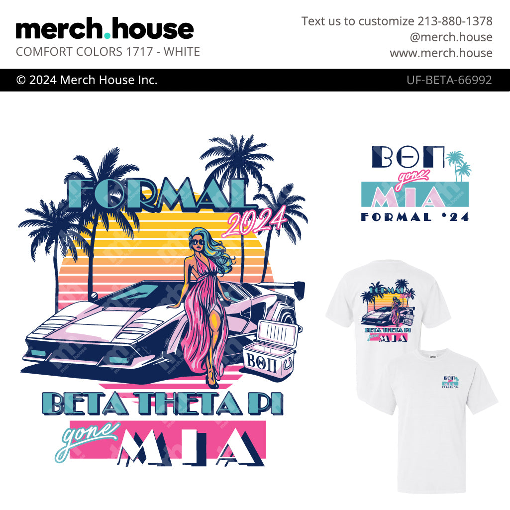 Beta Theta Pi Formal Miami Vice Lady Shirt