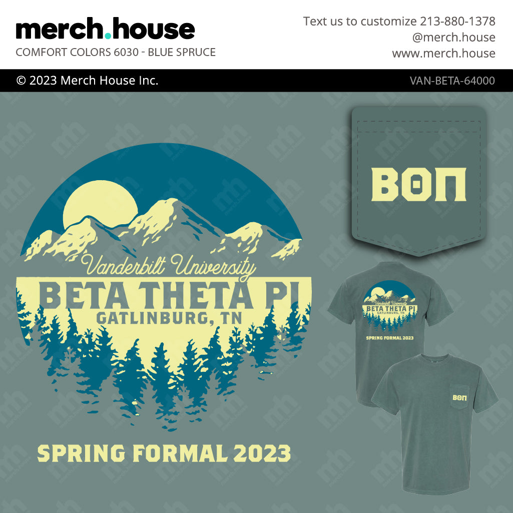 Beta Theta Pi Formal Mountain and Forest Shirt