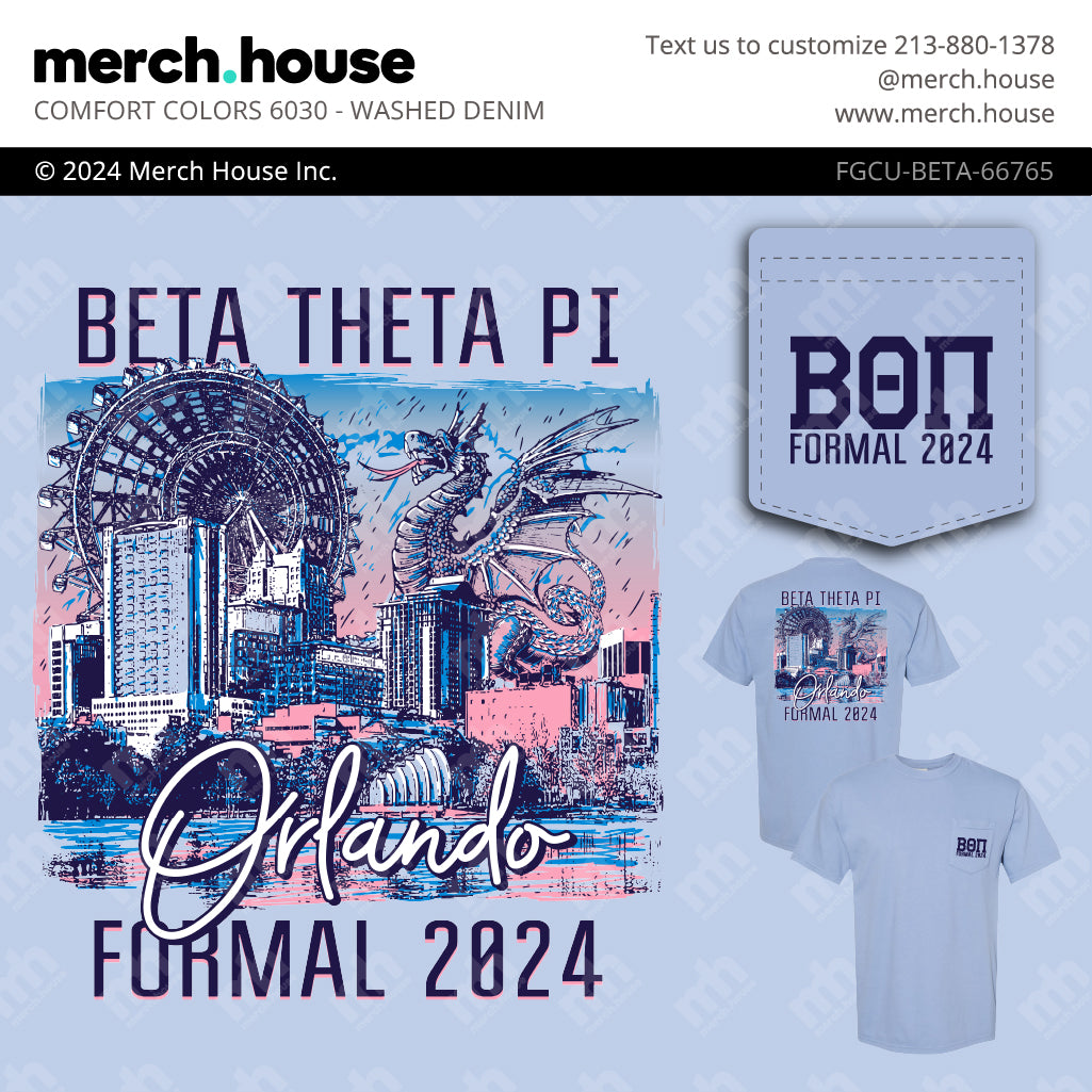 Beta Theta Pi Formal Orlando Skyline Shirt