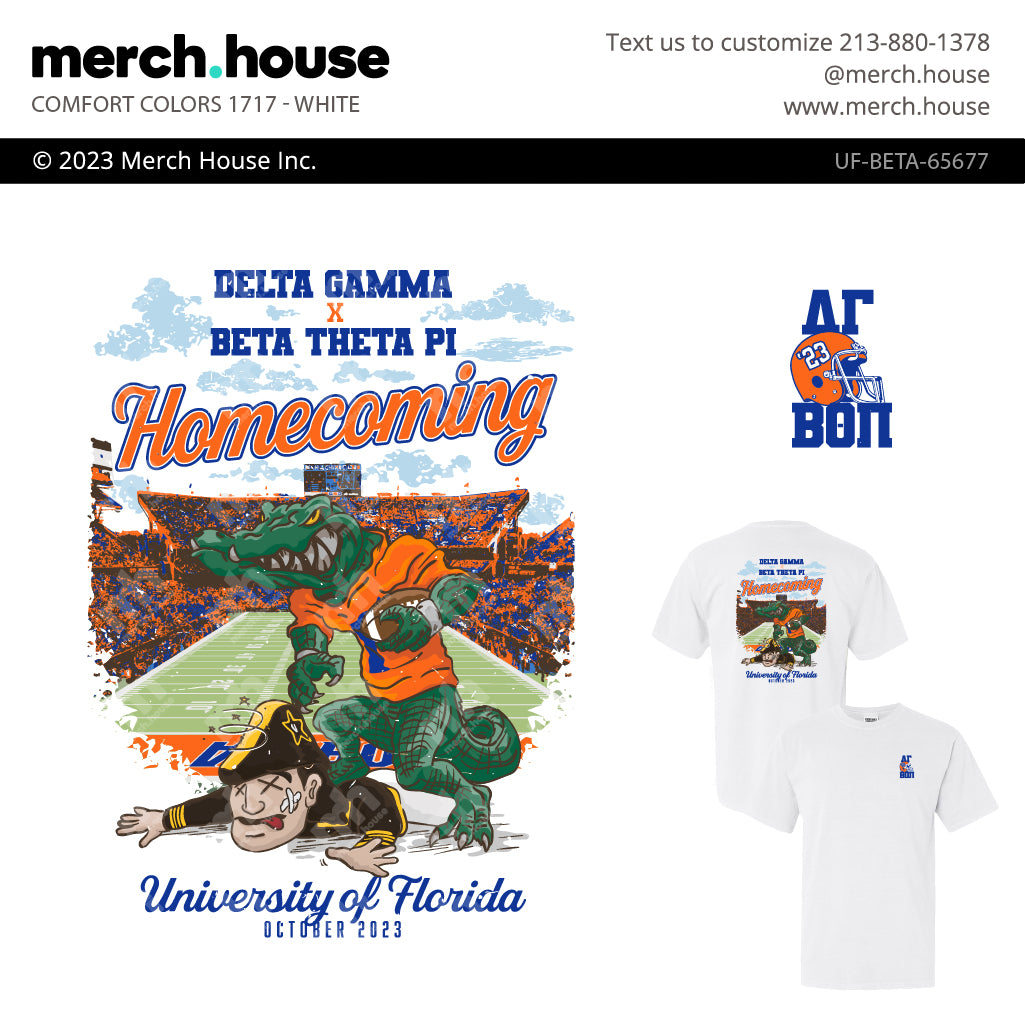 Beta Theta Pi Homecoming Gator Mascot Shirt