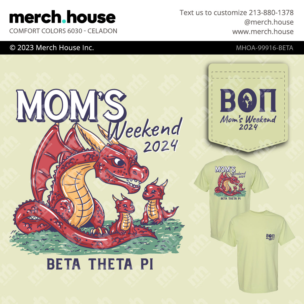 Beta Theta Pi Mom's Weekend Mama and Baby Dragons Shirt
