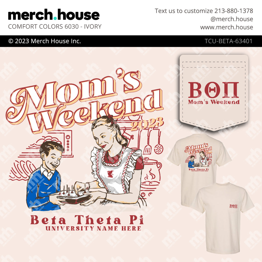 Beta Theta Pi Mom's Weekend Mother and Son Baking Shirt