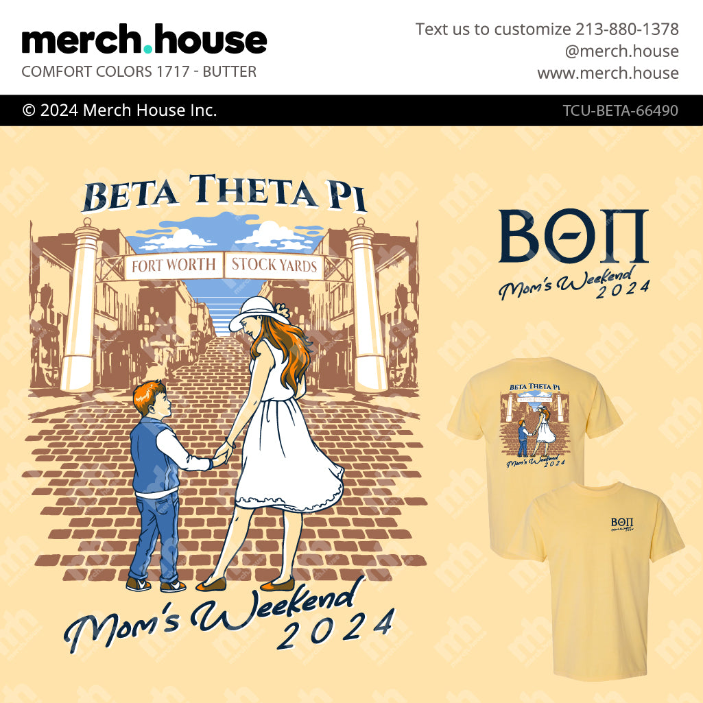 Beta Theta Pi Mom's Weekend Stockyard's Mom and Son Shirt