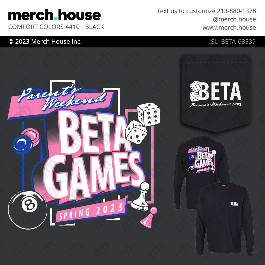 Beta Theta Pi Parents Weekend Board Games Shirt
