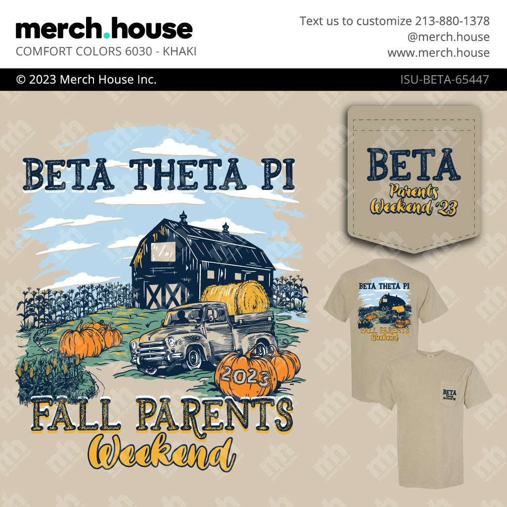 Beta Theta Pi Parents Weekend Pumpkin Patch Shirt