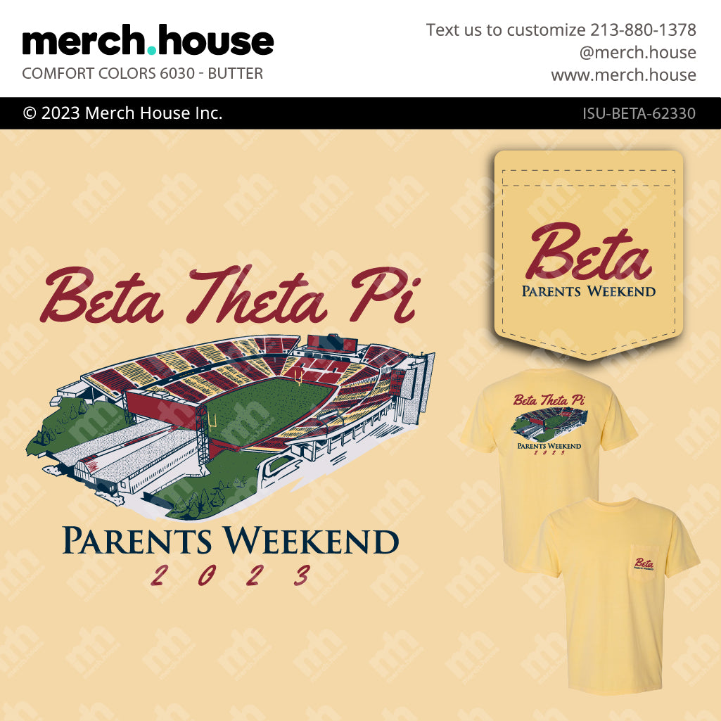 Beta Theta Pi Parents Weekend Vintage Stadium Shirt