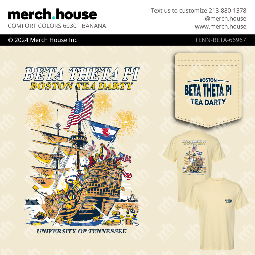 Beta Theta Pi Philanthropy Boston Tea Darty Ship Shirt