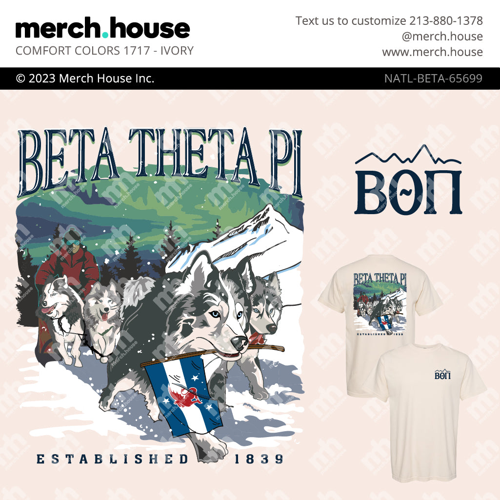 Beta Theta Pi PR Husky Dog Sled Shirt