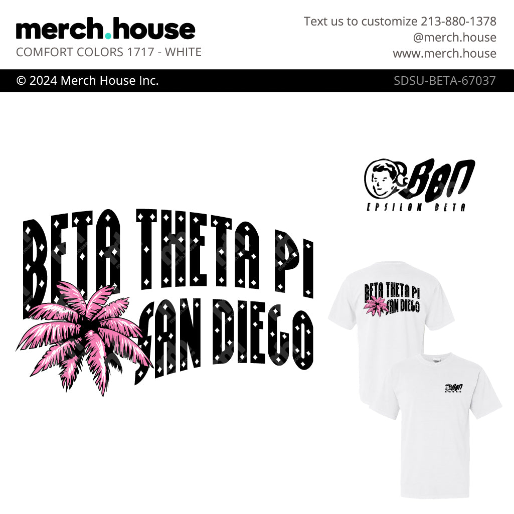 Beta Theta Pi PR Palm Texts Shirt