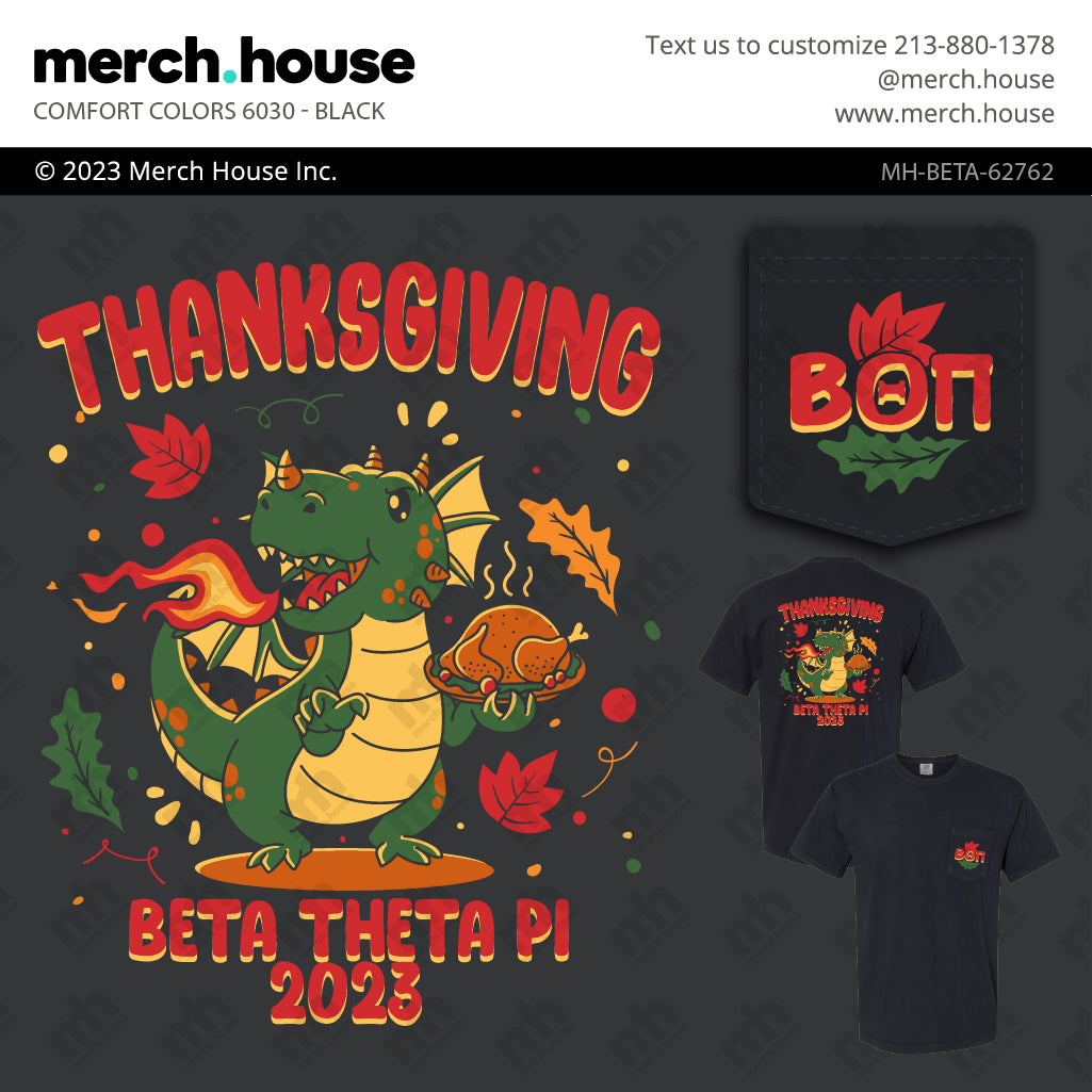 Beta Theta Pi PR Thanksgiving Dragon Shirt