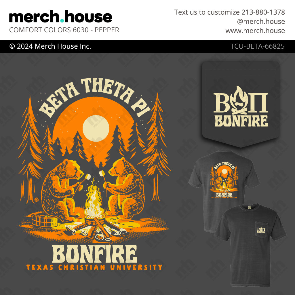 Beta Theta Pi Retreat Bear Bonfire Shirt
