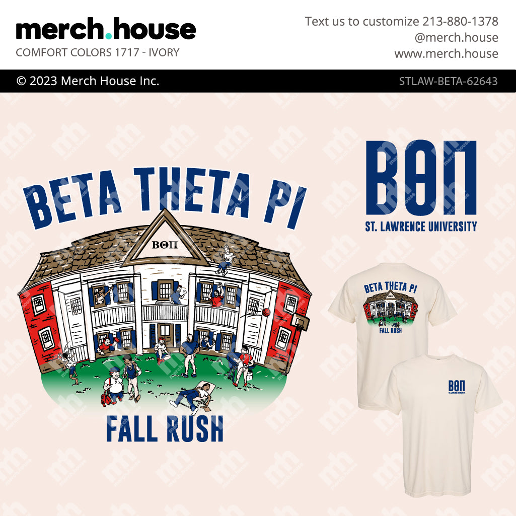 Beta Theta Pi Rush Shirt Chapter House