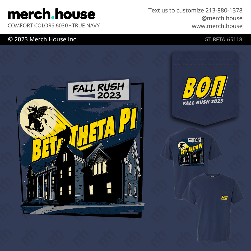 Beta Theta Pi Rush Shirt House Batman