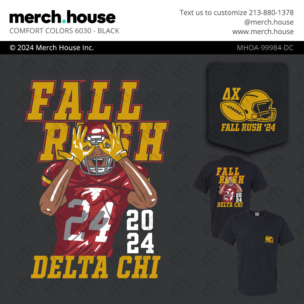 Delta Chi Rush Shirt Griddy Football