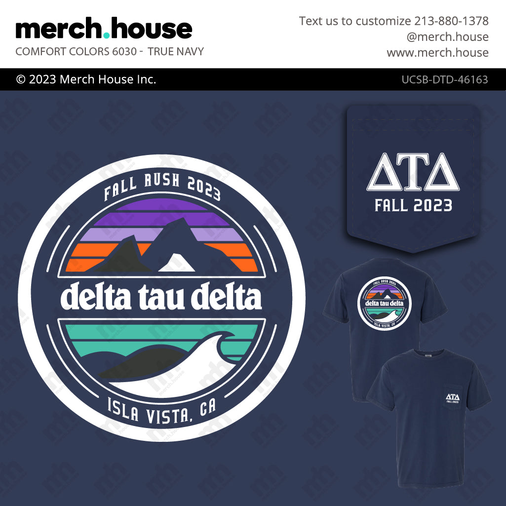 Delta Tau Delta Rush Shirt Mountains and Oceans