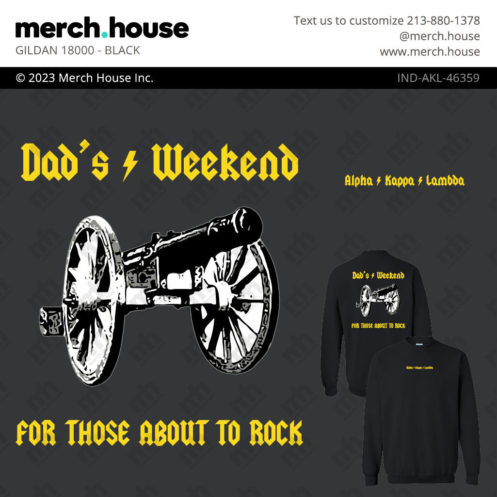 Fraternity Dad's Weekend Cannon Shirt
