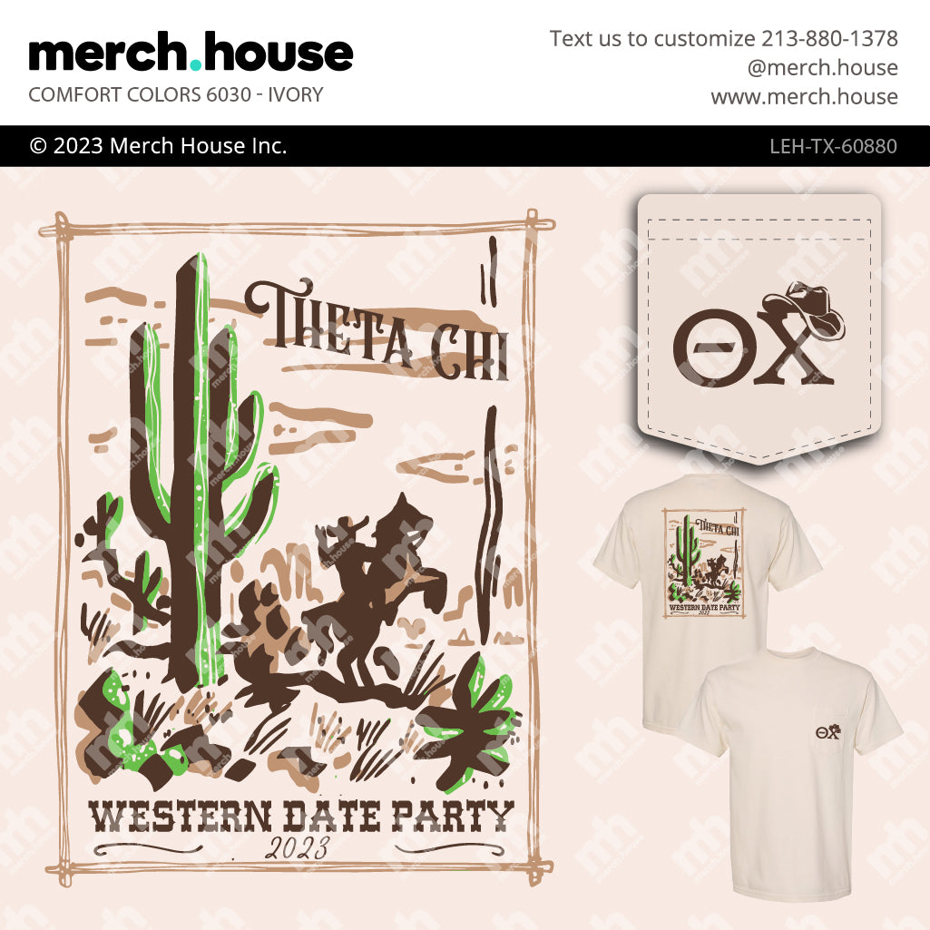 Fraternity Date Party Desert Cowboy Shirt