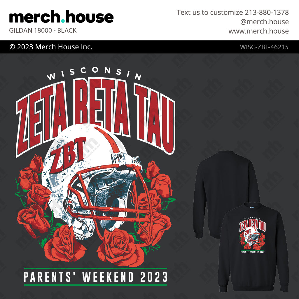 Fraternity Game Day Helmet with Roses Shirt
