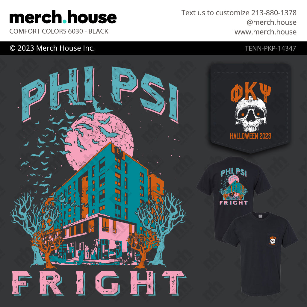 Fraternity Halloween Phi Psi Fright Shirt
