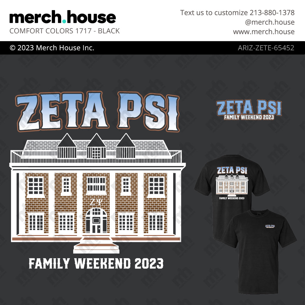 Fraternity Parents Weekend Simple Chapter House Shirt