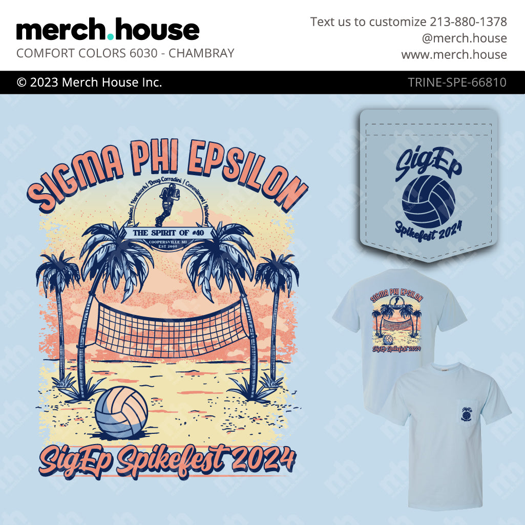 Fraternity Philanthropy Beach Volleyball Shirt