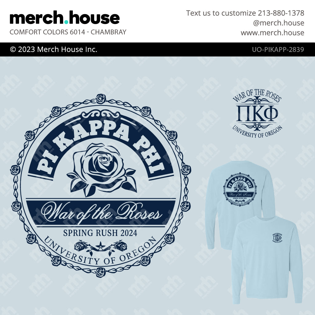 Fraternity Philanthropy Monotone War of the Roses Shirt