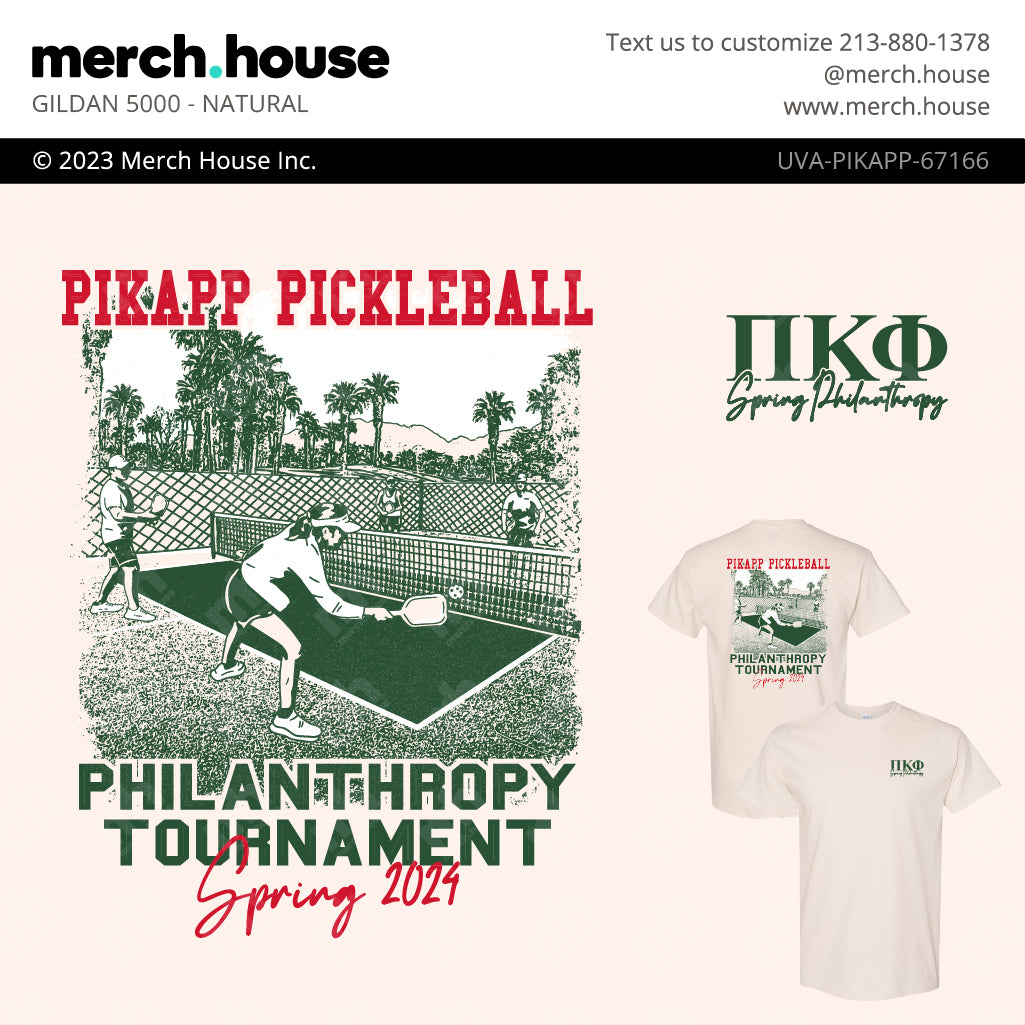 Fraternity Philanthropy Pickleball Court Shirt