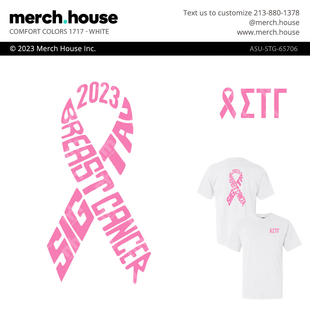 Fraternity Philanthropy Pink Ribbon Shirt