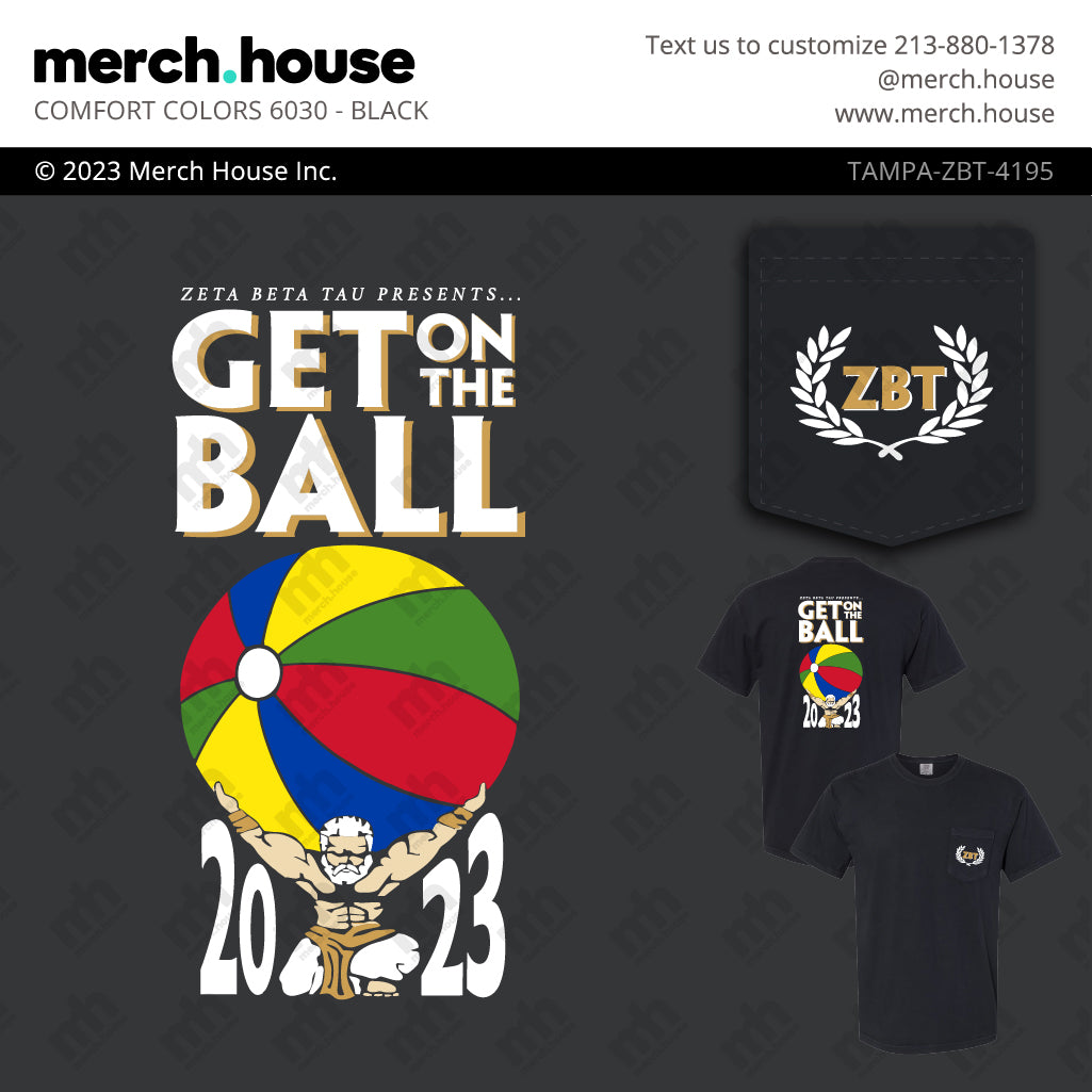 Fraternity Philanthropy ZBT Inflatable Ball Shirt