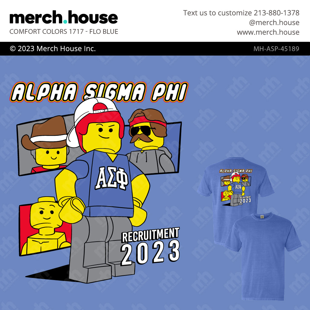 Fraternity Rush Shirt Alpha Sig Lego