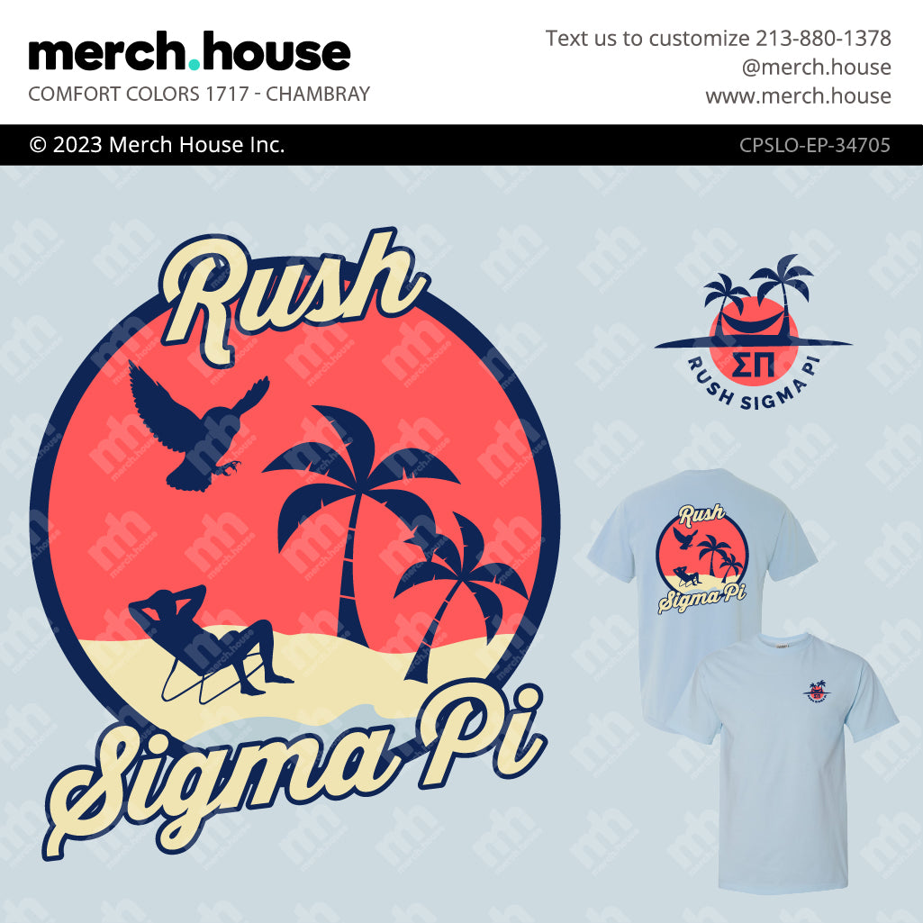 Fraternity Rush Shirt Beach Silhouette